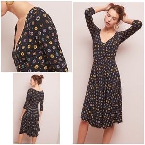 Anthro Maeve Archival Faux Wrap Dress